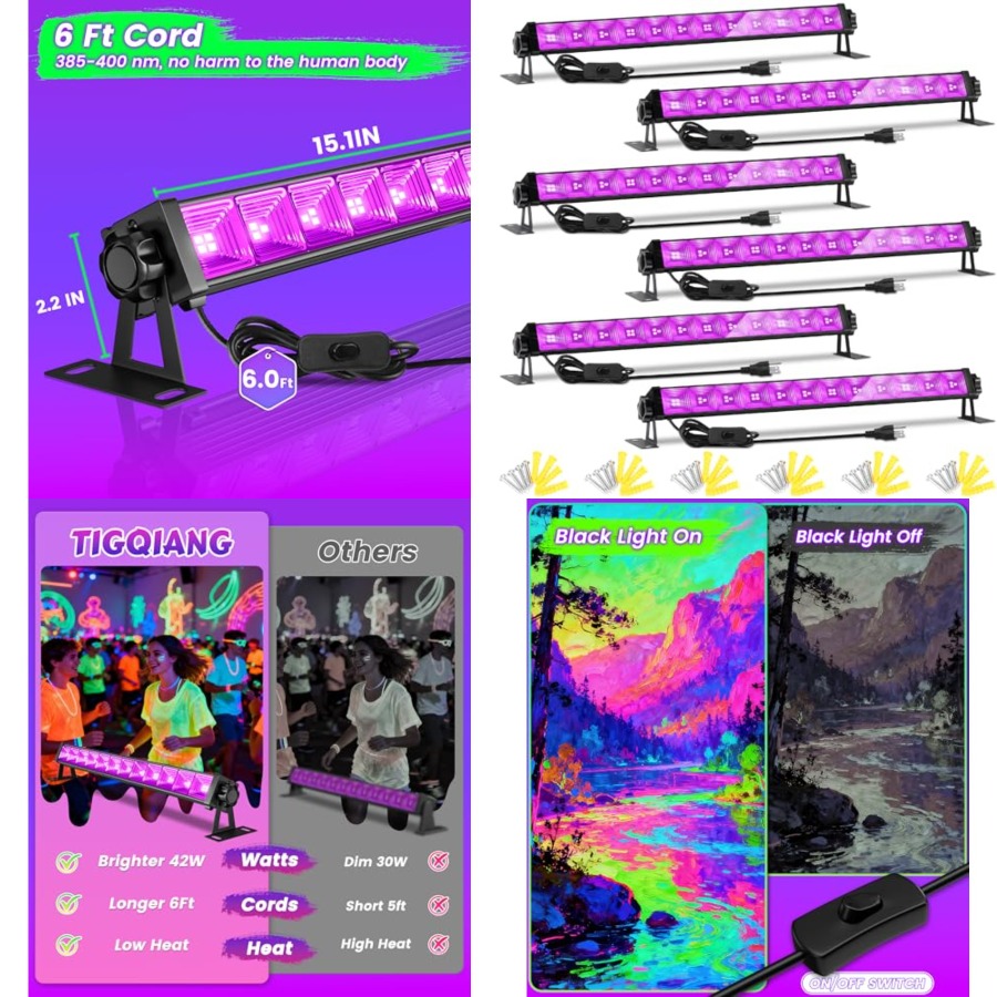 Party Supplies - Pack de 4 barres lumineuses LED
