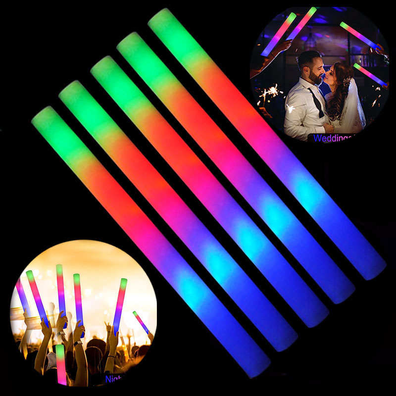 Flashing Led Foam Sticks Party - 30/60 pièces LED lueur mousse bâton