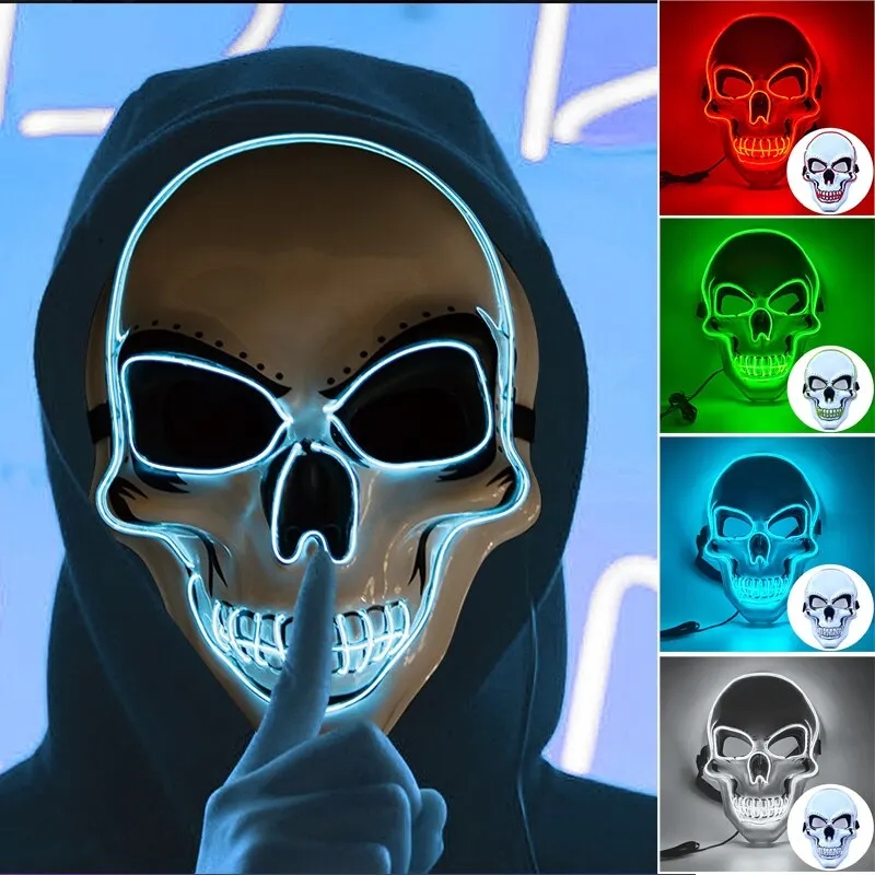 Led Purge Mask Halloween - Masque de Purification pour adultes d'halloween,