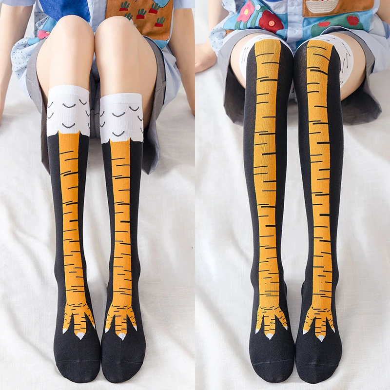 Funny Chicken Leg Socks - Bas patte de poulet drôle au-dessus