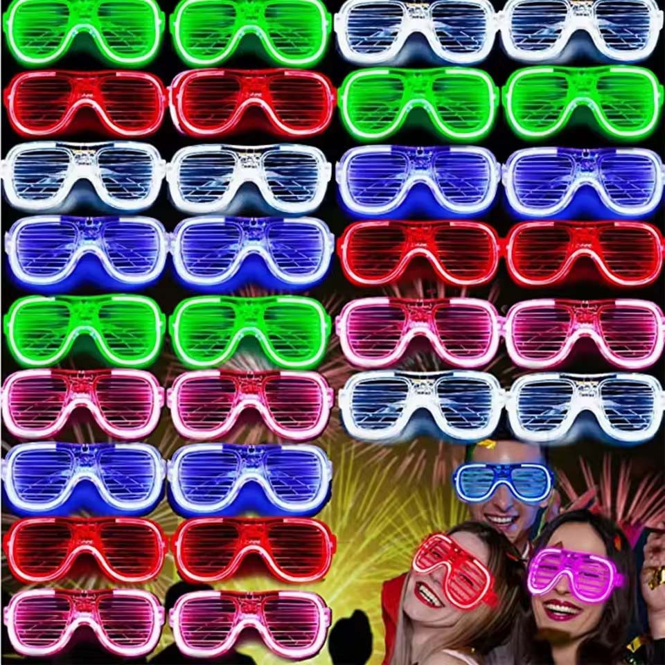 Glow In The Dark Party Glasses - Lunettes LED lumineuses, 5 à 50