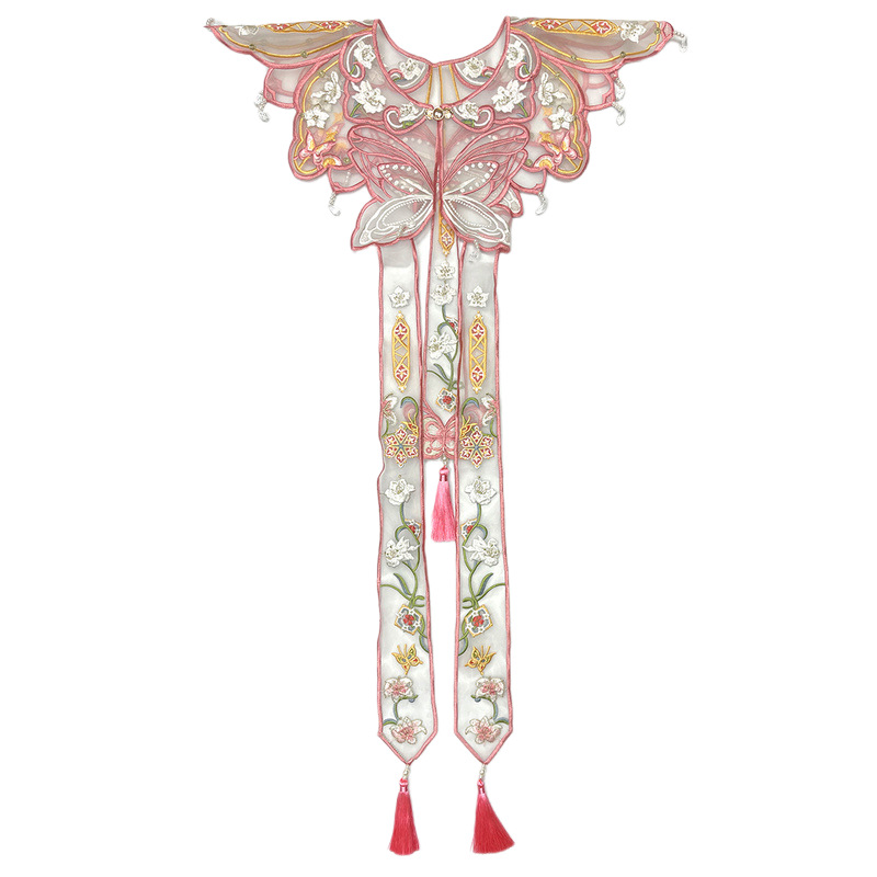 Costumes - Écharpe à franges avec broderie de