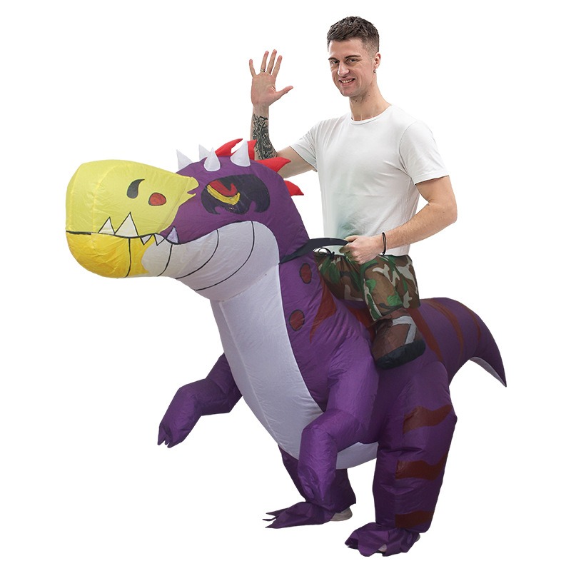 Inflatable Dinosaur Costume Adult - Déguisement gonflable dinosaure d'Halloween, costume amusant