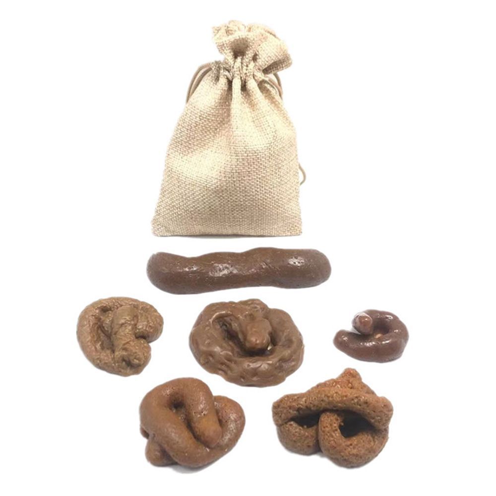 Fake Poop Gag Gift - 6 Pièces de Faux Crottes Antistress,