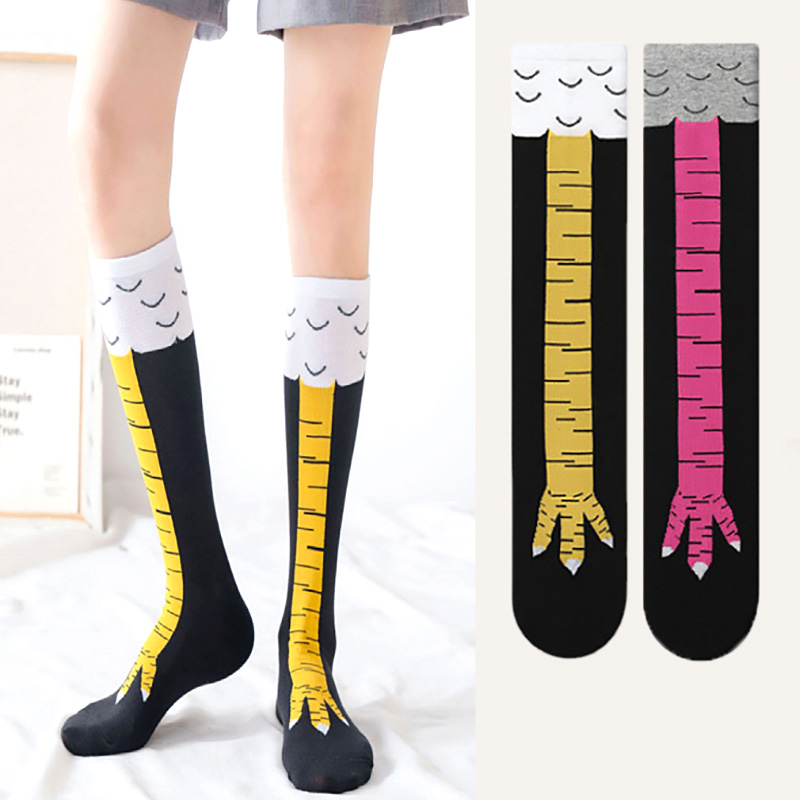 Funny Chicken Leg Socks - Chaussettes amusantes unisexes, pieds de poulet,