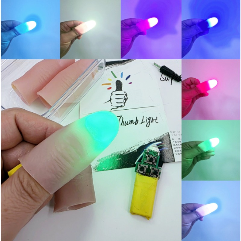 Thumb Tip Magic Trick Set - Ensemble de paires de lumières de