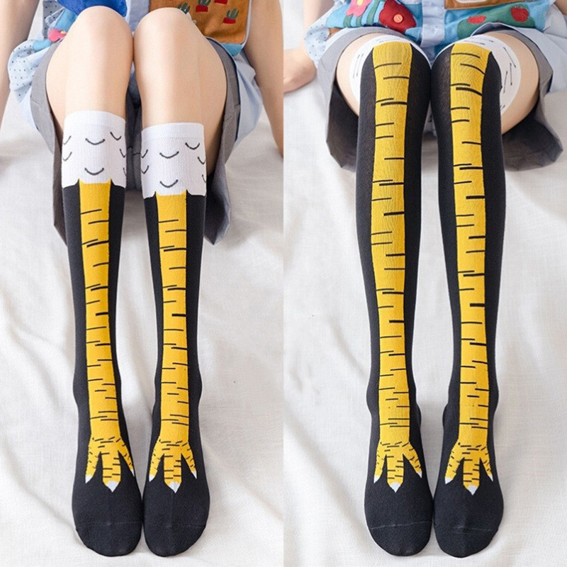 Funny Chicken Leg Socks - Bas patte de poulet drôle au-dessus