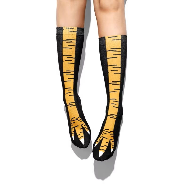 Funny Chicken Leg Socks - Chaussettes 3D à griffes de poulet