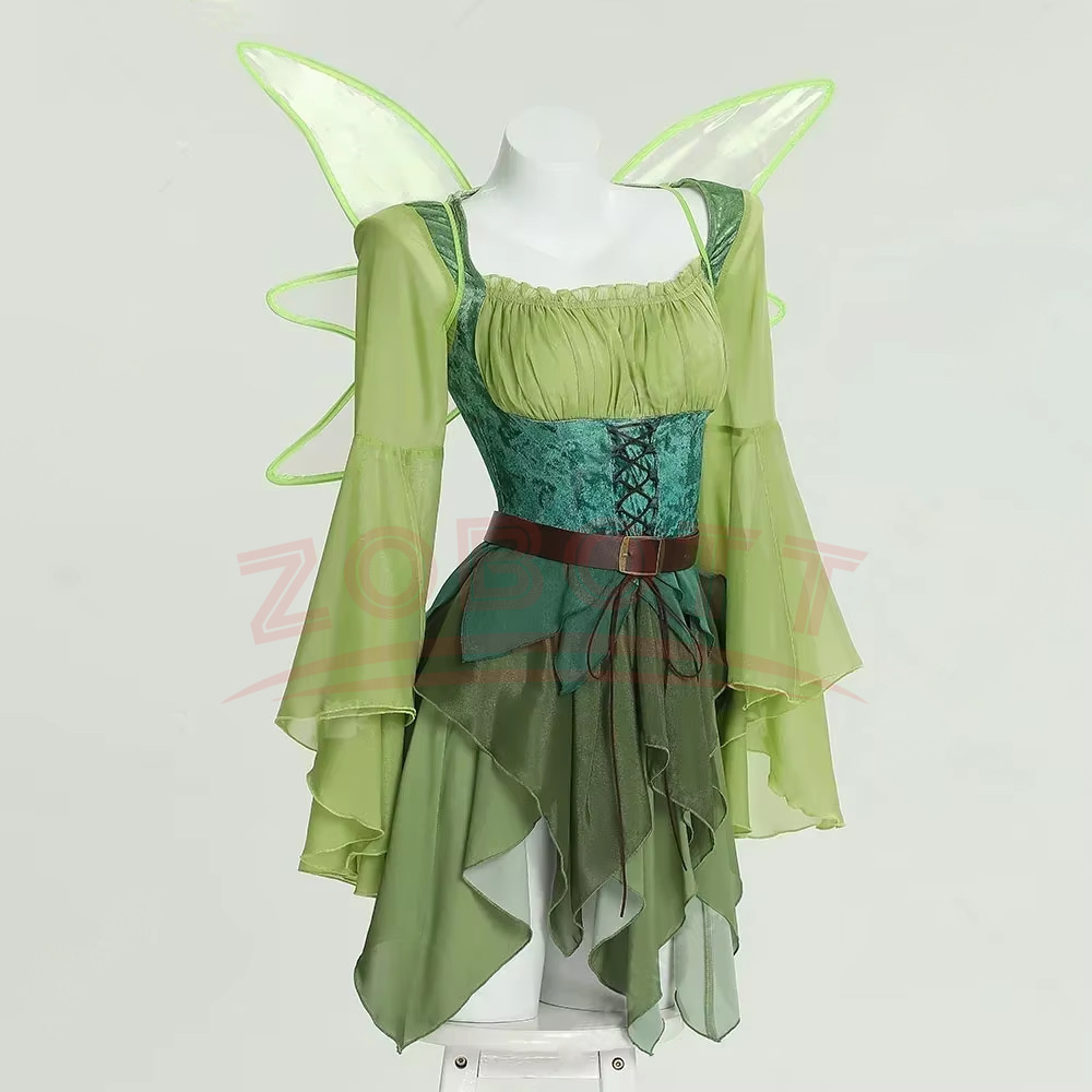 Medieval Renaissance Dress Women - Robe de fée verte médiévale pour
