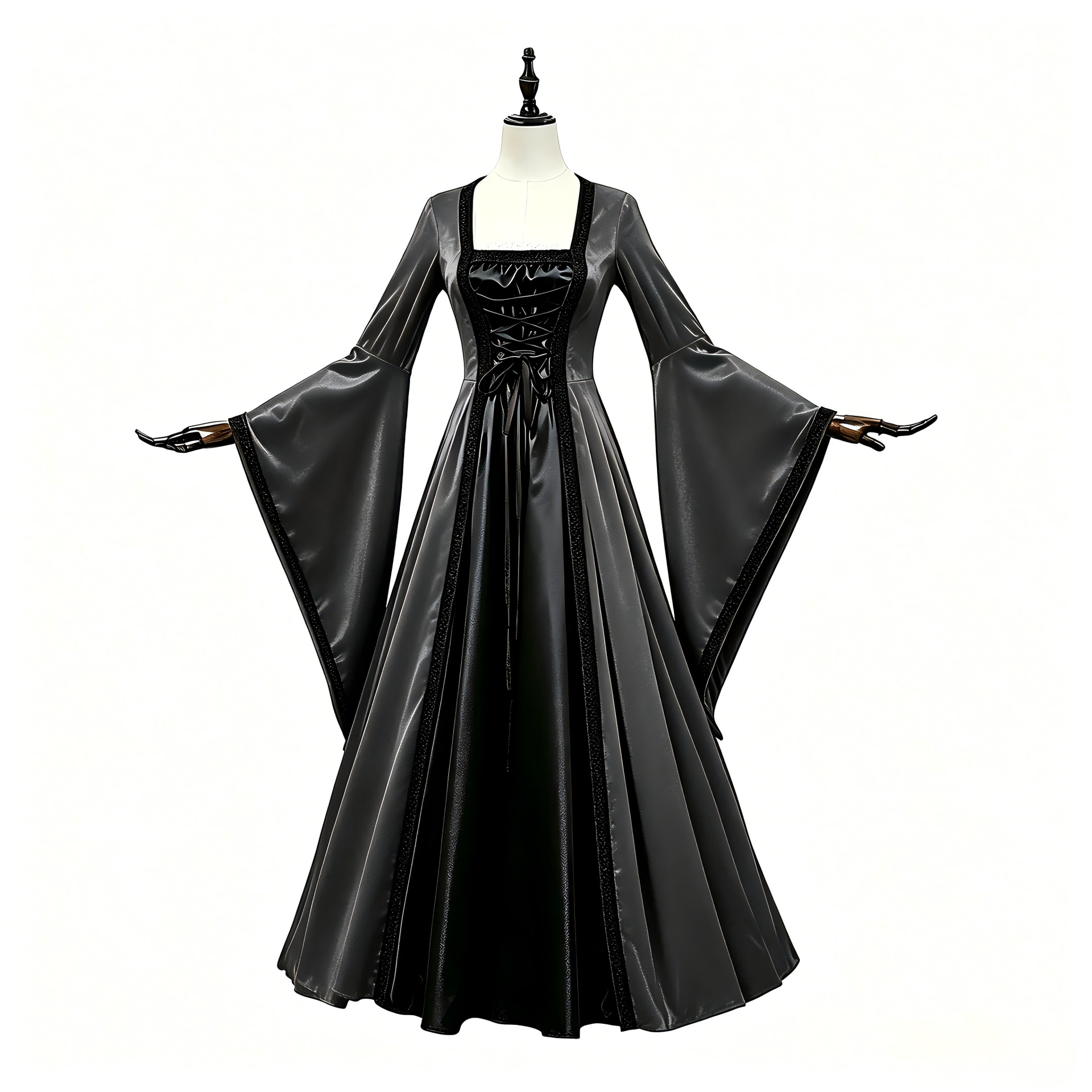 Medieval Renaissance Dress Women - Robe corset vintage pour Halloween, tenue