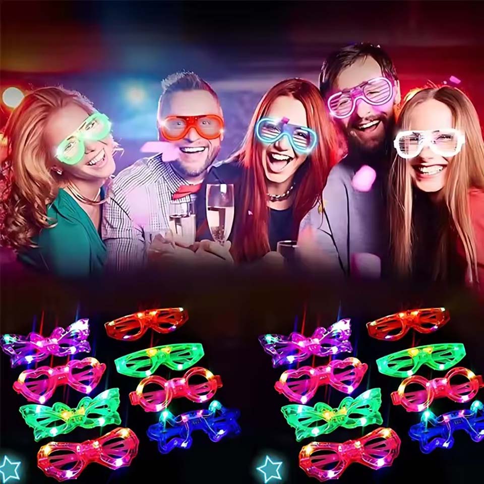 Glow In The Dark Party Glasses - Lunettes lumineuses LED, 10/20/30/40/50 pièces, qui