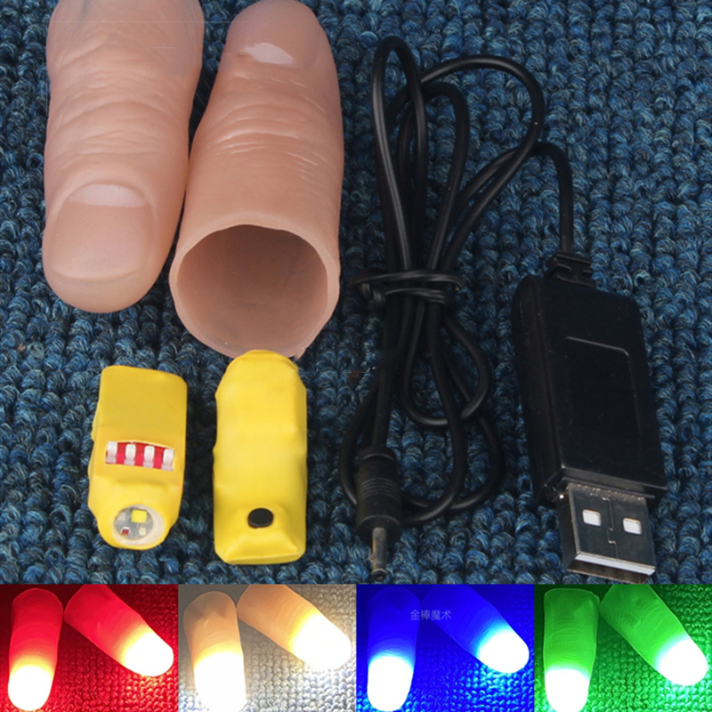 Thumb Tip Magic Trick Set - Ensemble de paires de lumières professionnelles