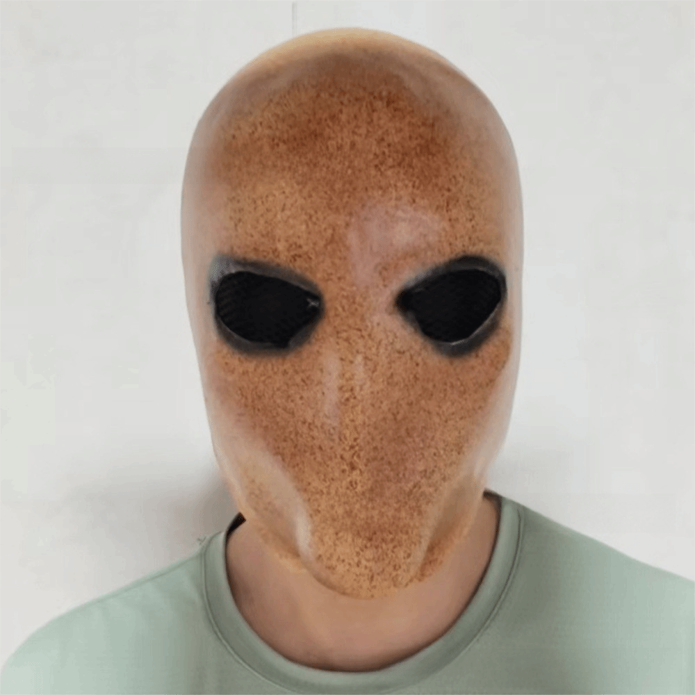 Latex Alien Mask Realistic - Masque Slenderman Halloween Homme Sans Visage,
