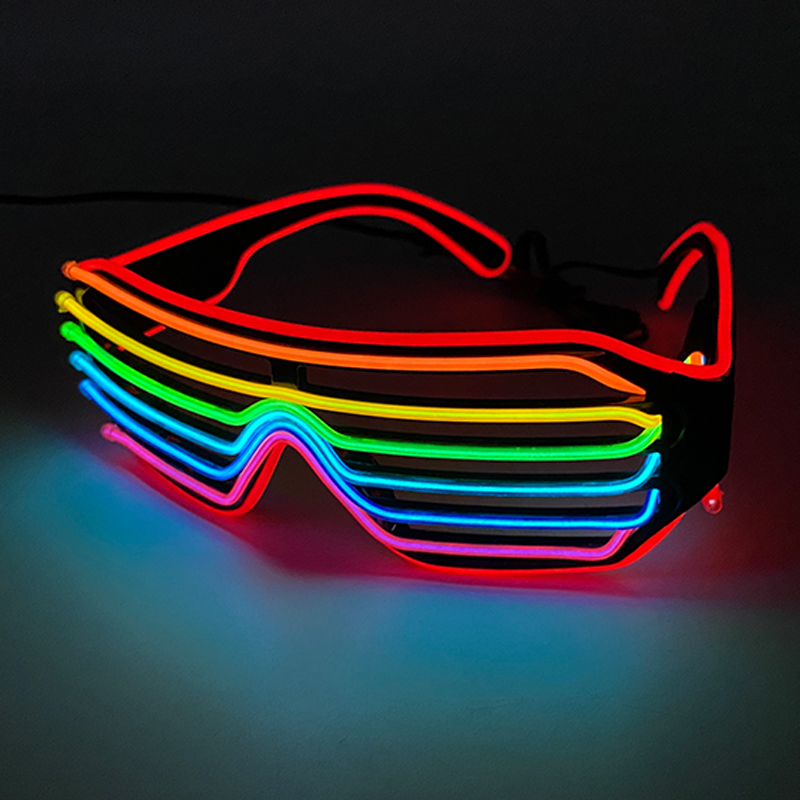 Glow In The Dark Party Glasses - Lunettes fluorescentes colorées et lumineuses, verres