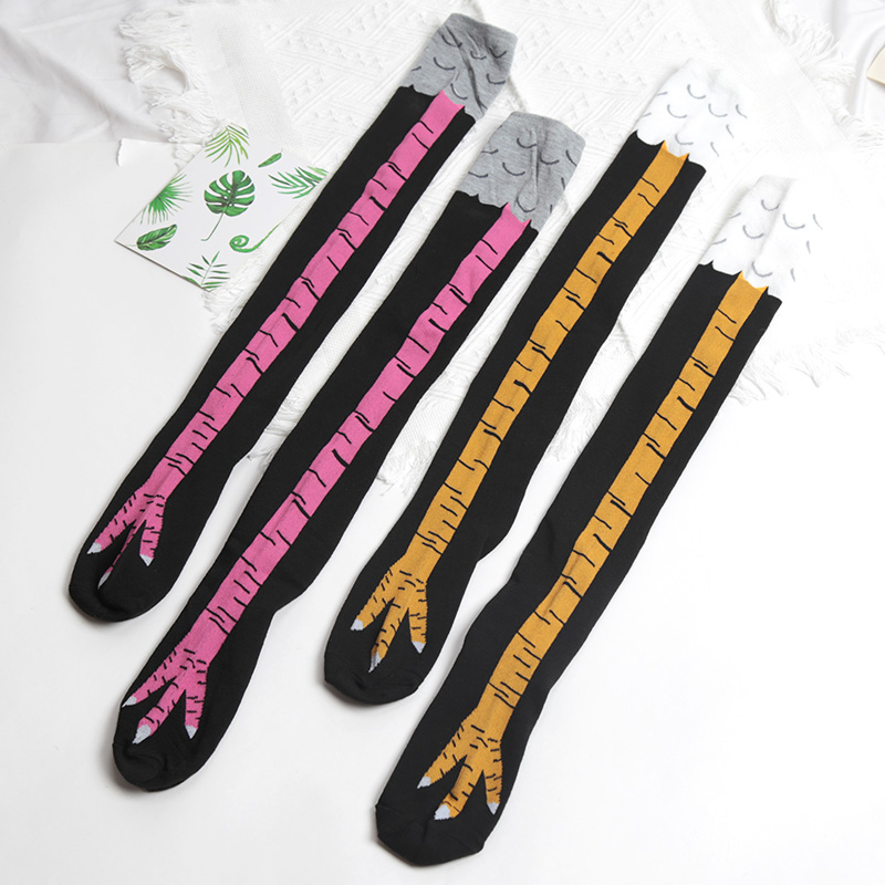 1 paires femmes imprimer genou - Funny Chicken Leg Socks avis et prix