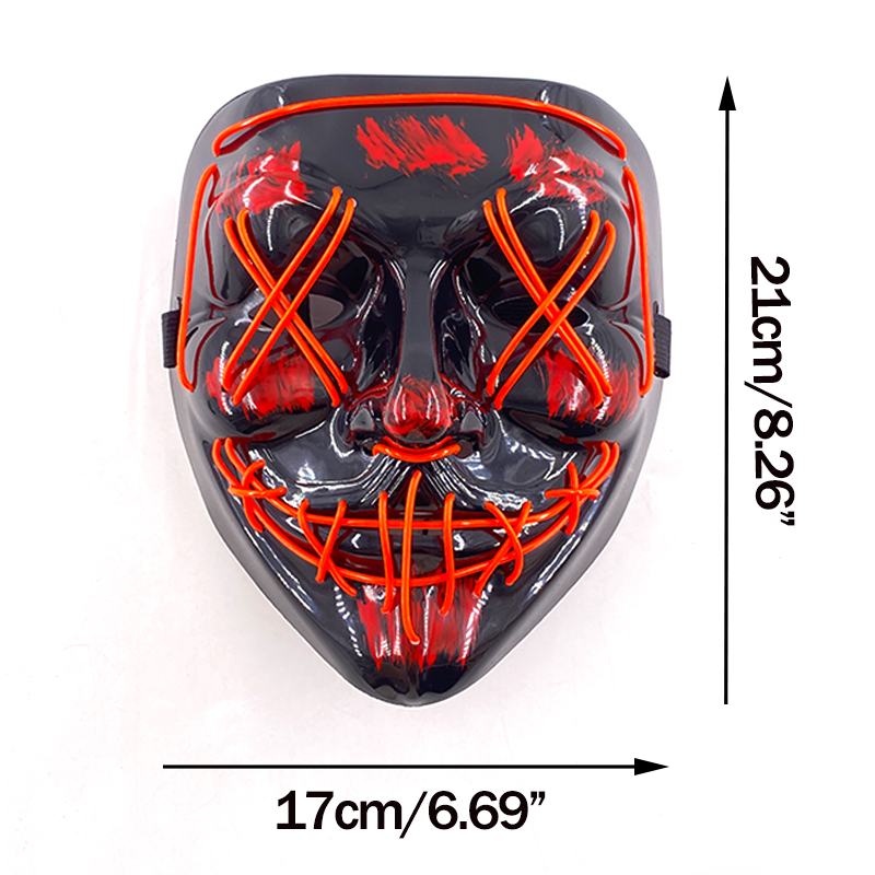 Masque de Purge LED néon sans  - Led Purge Mask Halloween avis et prix