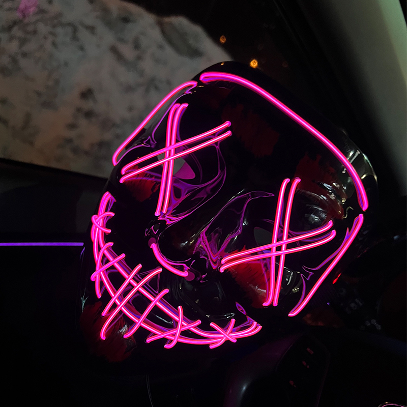 Lot de 10 masques LED Purge sa - Led Purge Mask Halloween avis et prix