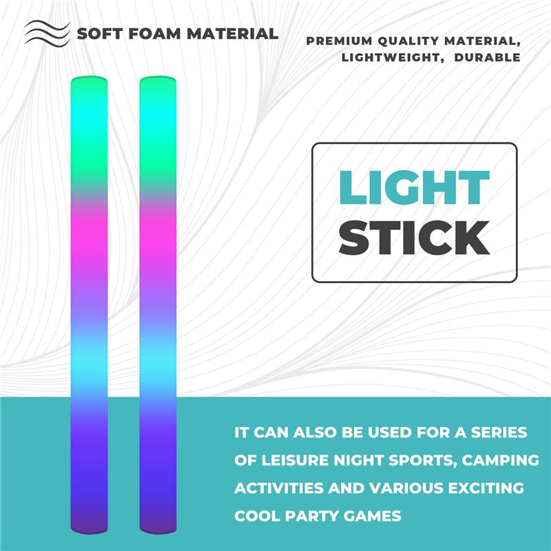 Bâtons en mousse lumineux A68P - Flashing Led Foam Sticks Party avis et prix