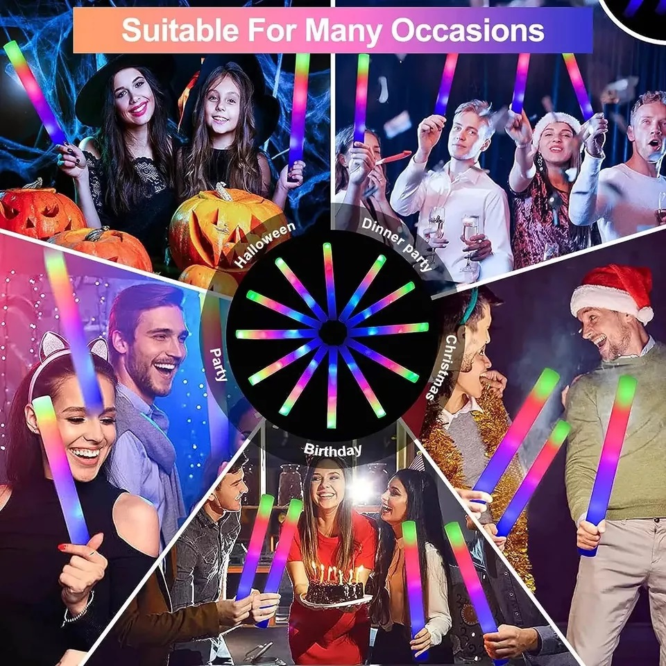 Bâtons lumineux en mousse LED, - Flashing Led Foam Sticks Party avis et prix