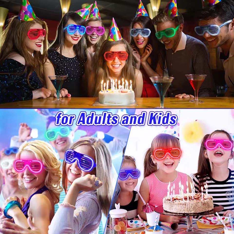 Lunettes LED lumineuses, 5 à 5 - Glow In The Dark Party Glasses avis et prix