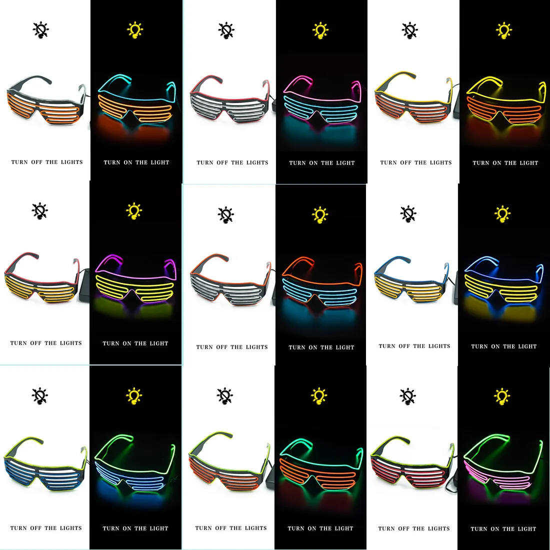 LED lunettes lumineuses Gafas  - Glow In The Dark Party Glasses avis et prix