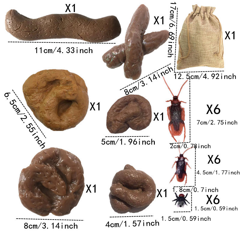 Lot de 6 ou 24 pièces de faux  - Fake Poop Gag Gift avis et prix