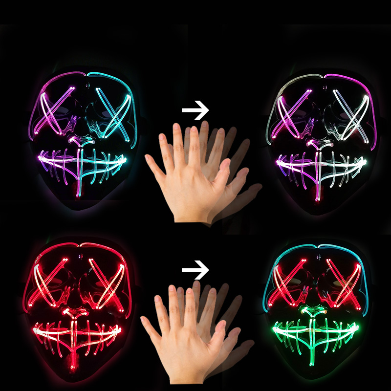 Masque LED à contrôle gestuel, - Led Purge Mask Halloween avis et prix