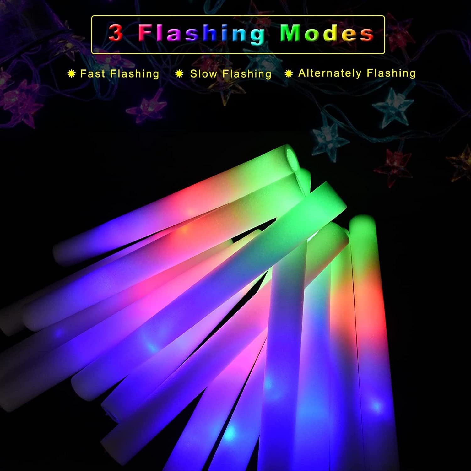 Bâtons lumineux en mousse avec - Flashing Led Foam Sticks Party avis et prix