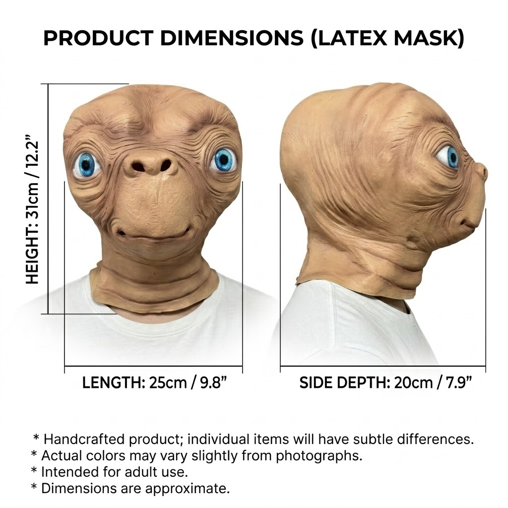 ET Alien Masque En Latex Hallo - Latex Alien Mask Realistic avis et prix