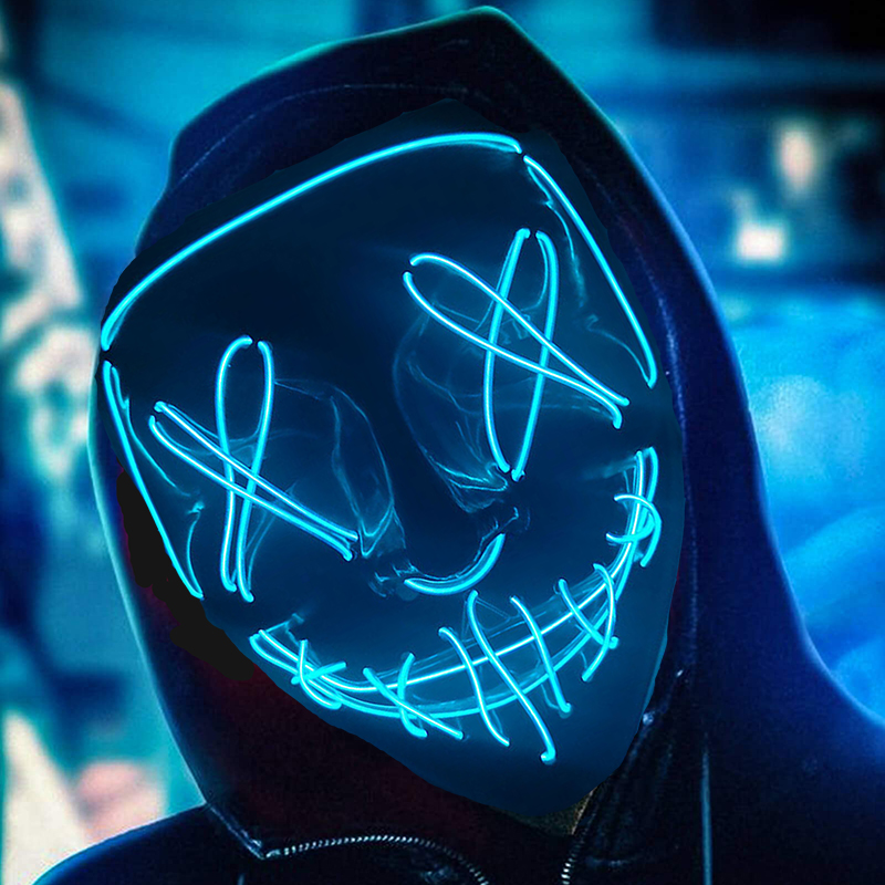 Masque néon à fil EL plonger o - Led Purge Mask Halloween avis et prix