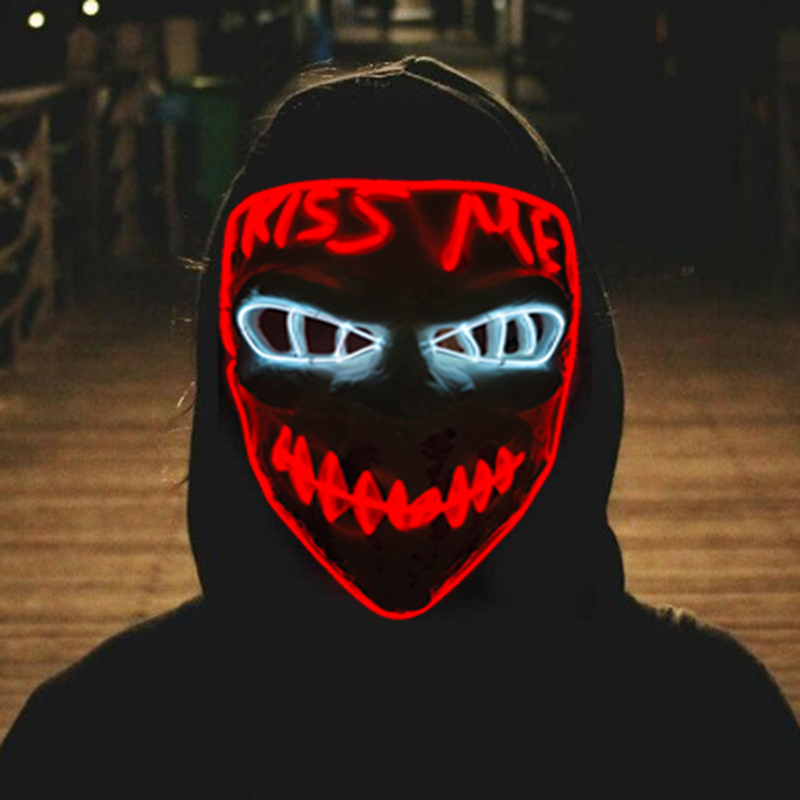 Masque néon à fil EL plonger o - Led Purge Mask Halloween avis et prix