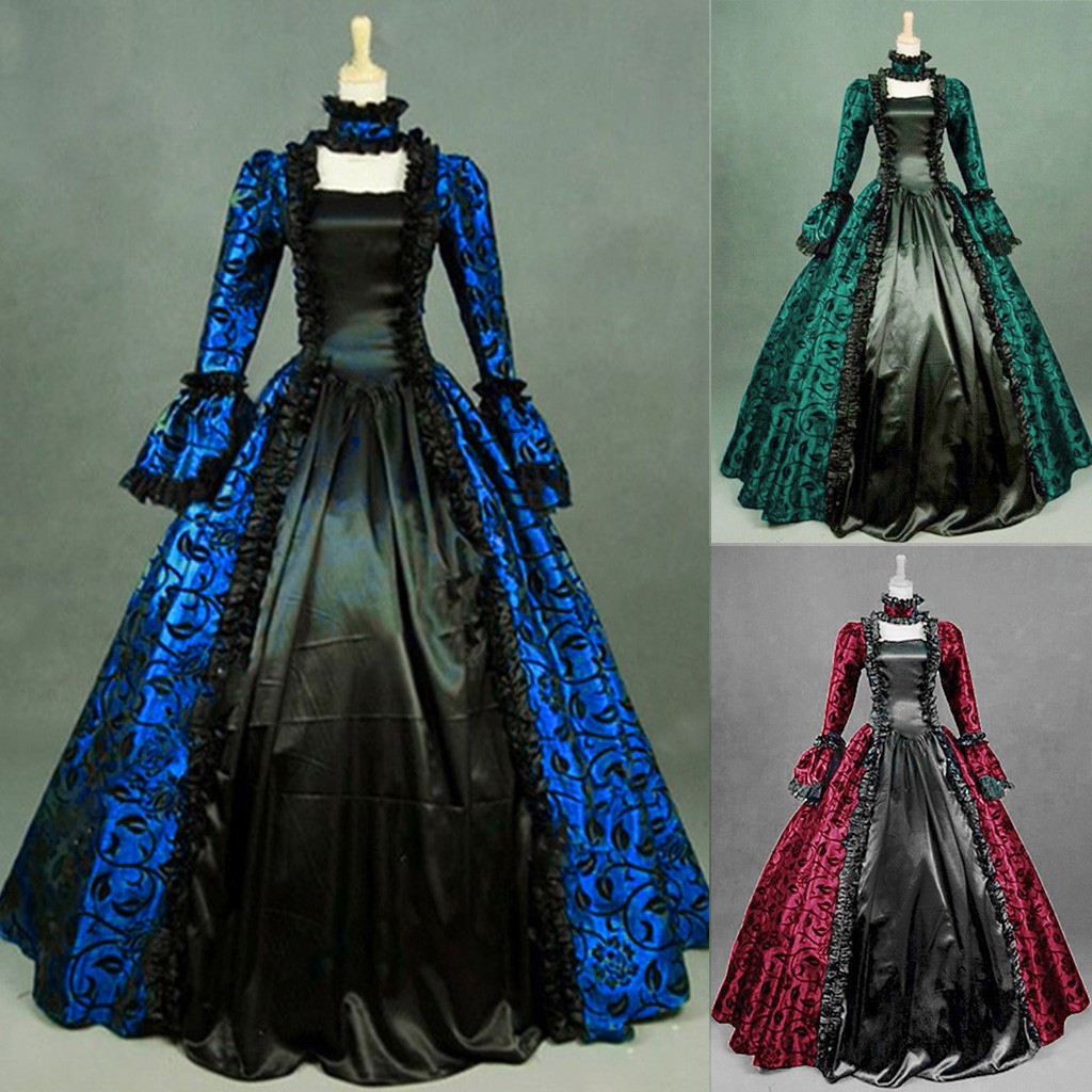 Robe gothique Vintage exquise  - Medieval Renaissance Dress Women avis et prix