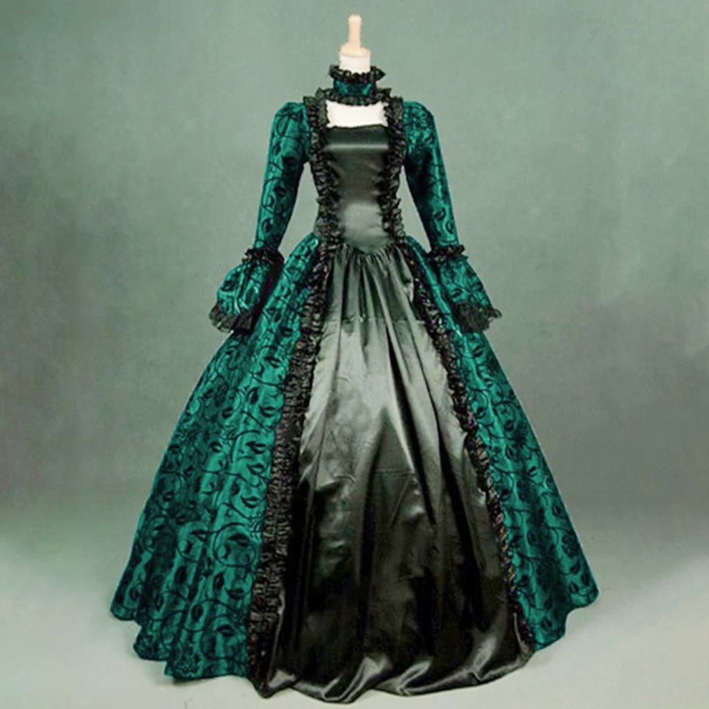 Robe gothique Vintage exquise  - Medieval Renaissance Dress Women avis et prix