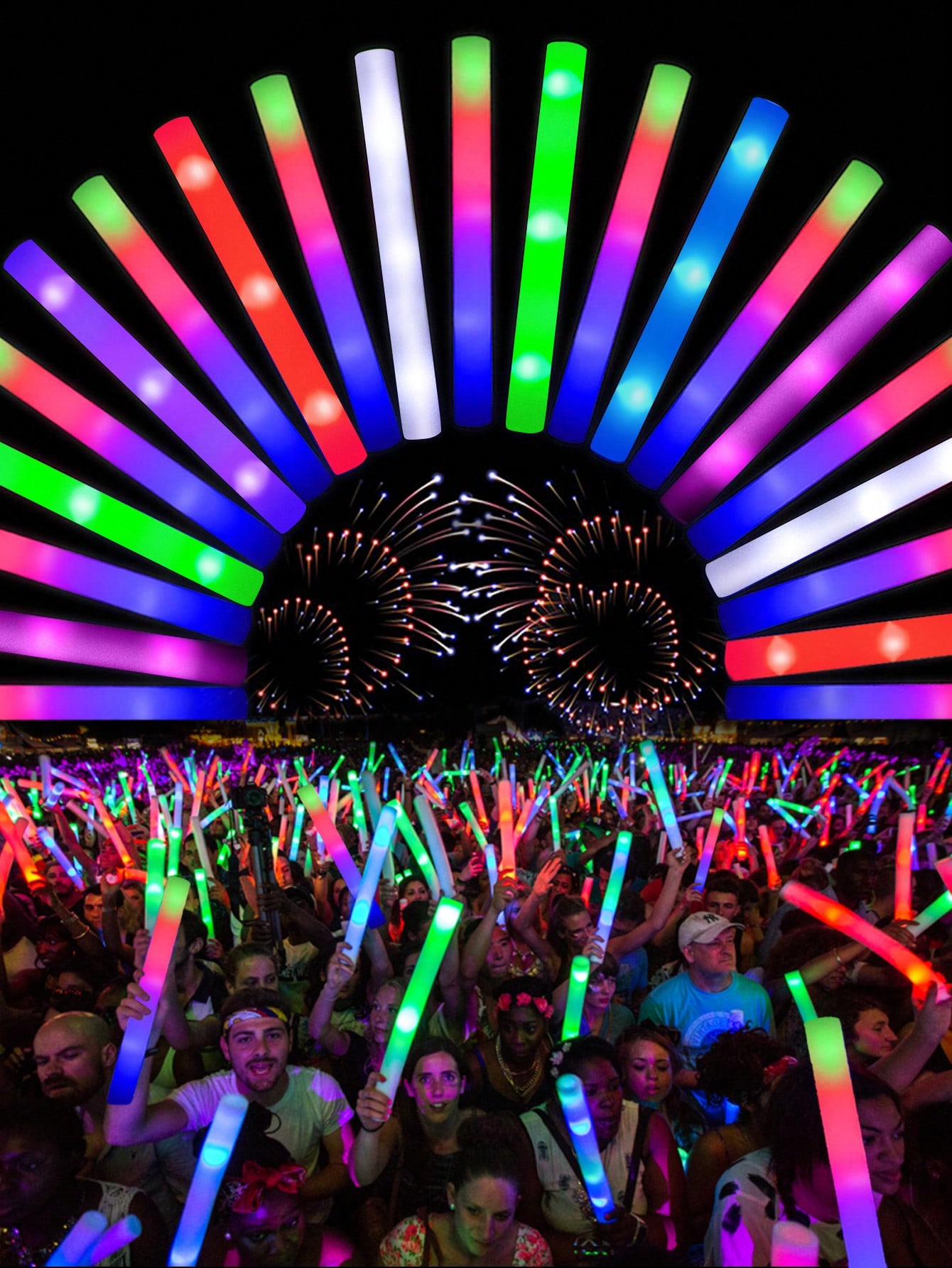 Bâtons lumineux LED en mousse, - Flashing Led Foam Sticks Party avis et prix