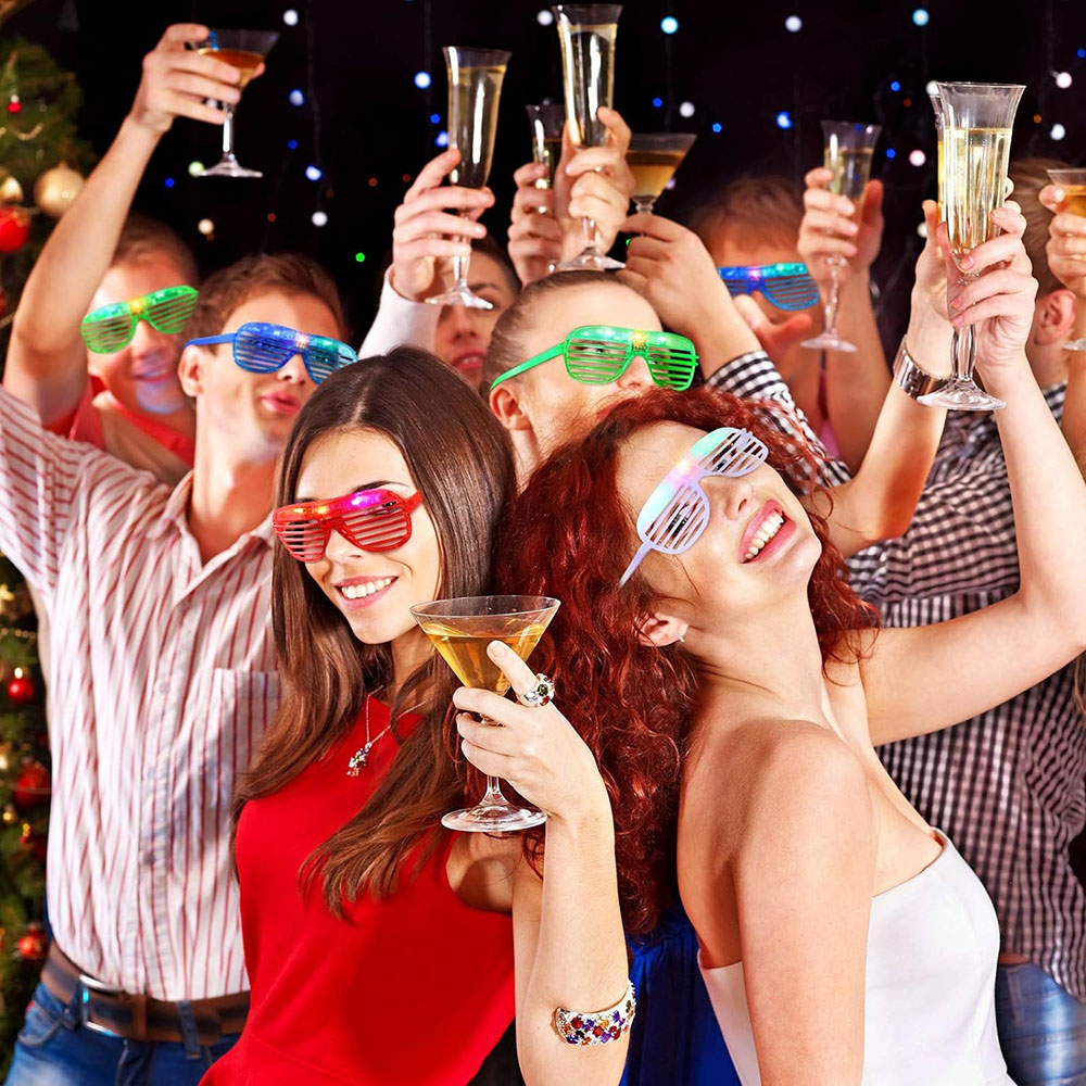 Lunettes LED lumineuses pour f - Glow In The Dark Party Glasses avis et prix