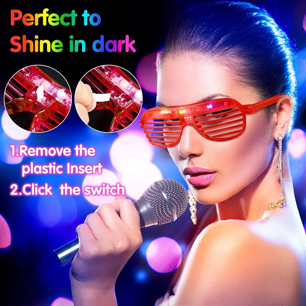 Lunettes LED lumineuses pour f - Glow In The Dark Party Glasses avis et prix
