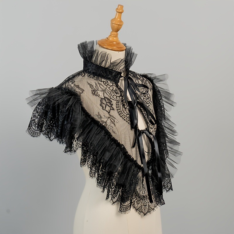 Faux col en dentelle et tulle  - Costumes avis et prix