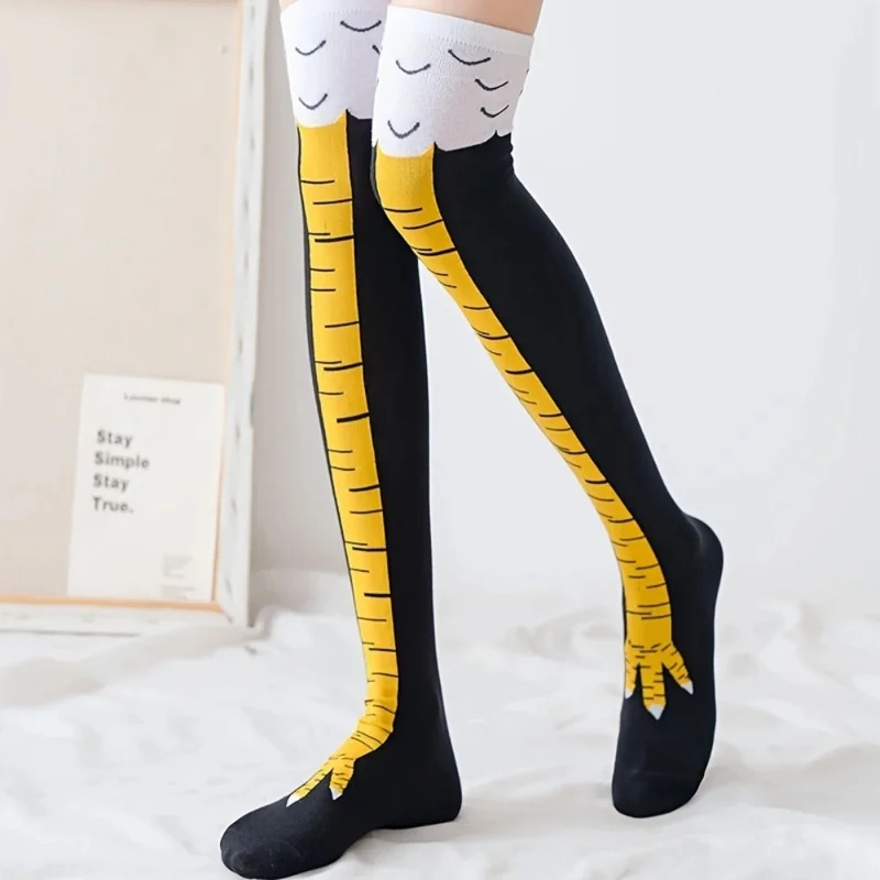 1/2 paires de chaussettes long - Funny Chicken Leg Socks avis et prix
