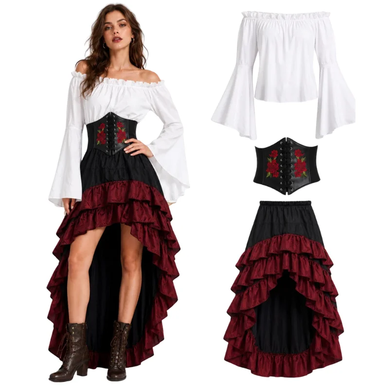 Robe de pirate médiévale rétro - Medieval Renaissance Dress Women avis et prix