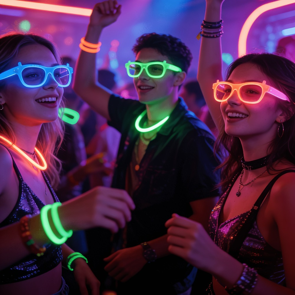 Lunettes fluorescentes UV qui  - Glow In The Dark Party Glasses avis et prix