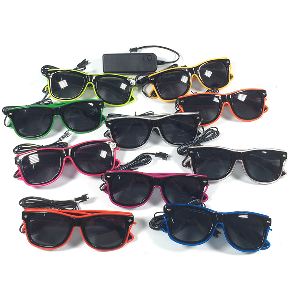 Lunettes LED à fil EL clignota - Glow In The Dark Party Glasses avis et prix