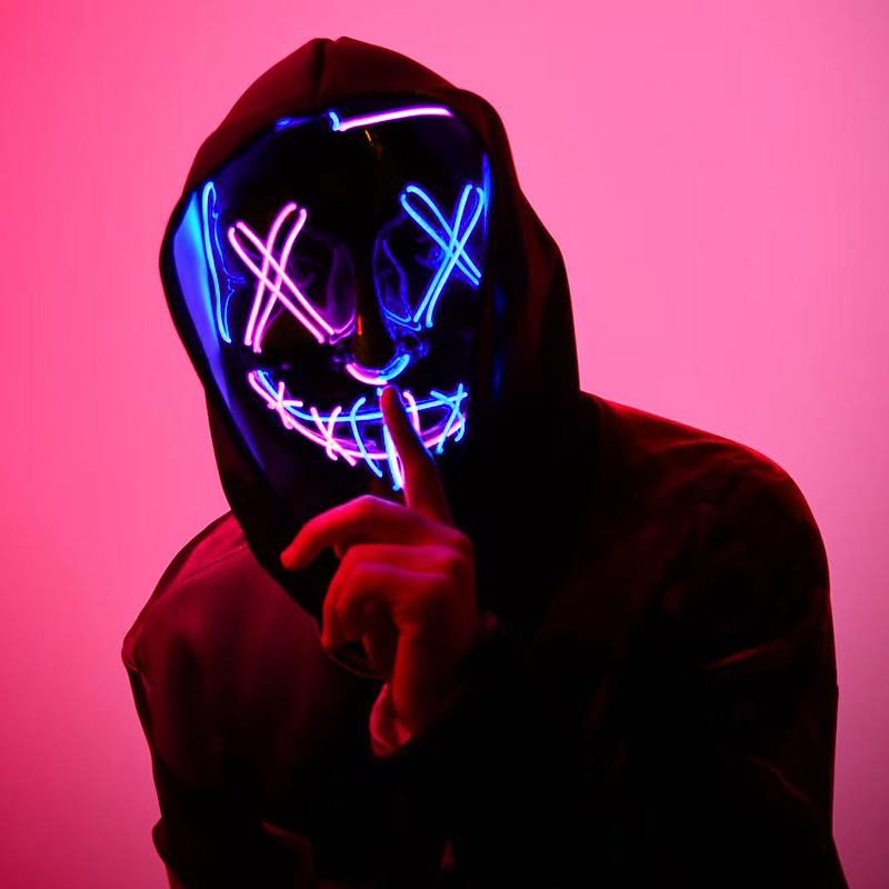 Masques LED Lumineux Sans Fil  - Led Purge Mask Halloween avis et prix